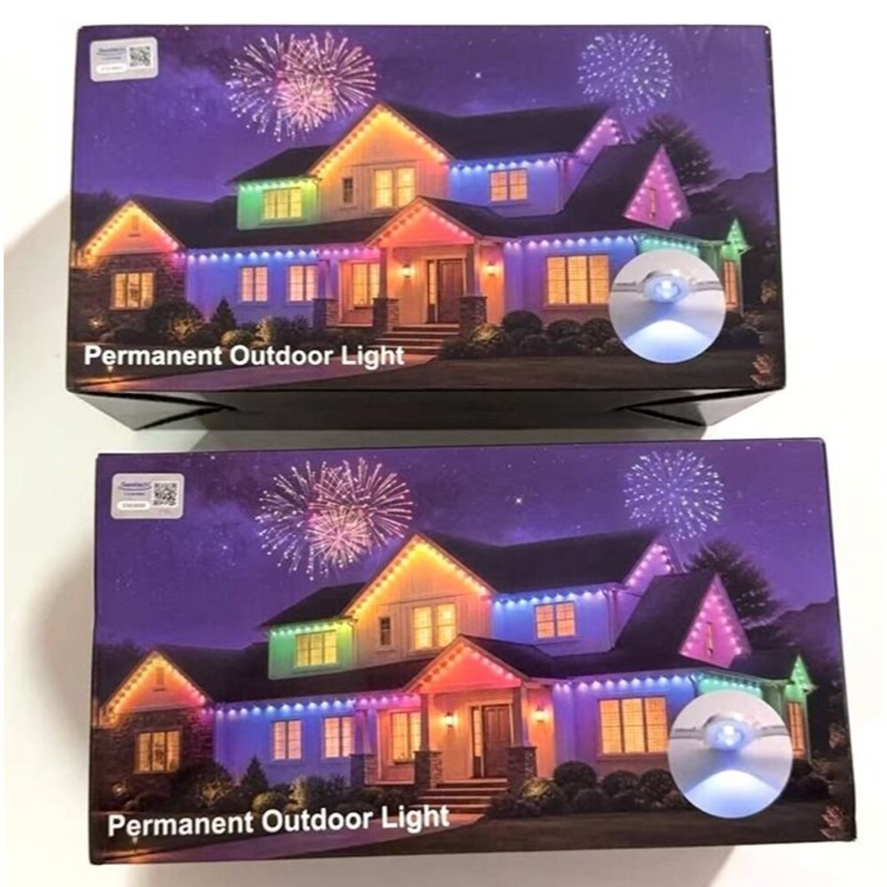 2 Pack 90 Ft Permanent Outdoor Lights
